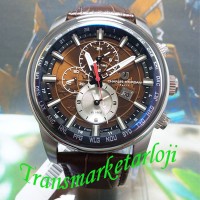 Jam Tangan Pria Charles Jourdan CJ1024-1342 Silver Brown Original