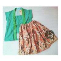 Jual Setelan Kebaya Anak Hijau Batik Kutu Baru Anak Perempuan Murah