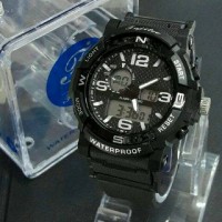 Jam Tangan Pria Sport Fujitec Original(N) Double Time Black