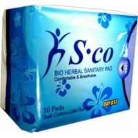 Jual S.CO Day Use pembalut herbal / Sco biru 10 pads Murah