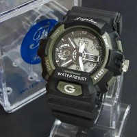 Jam Tangan Sport Pria Fujitec Original Double Time Black List /Army