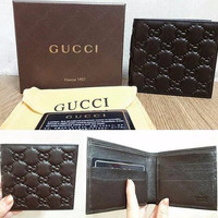 JUAL DOMPET GUCCI DARK BROWN FOR MAN STOCK ONLY 1 MIRROR QUALITY PRIA