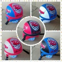 helm sepeda retro anak gambar cars SNI Murah