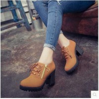 Jual Sepatu Murah Boots Heels Tan Gesper BT02 Murah