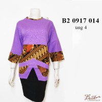 blus batik kombinasi embos//atasan wanita kerja/baju murah// b20917014