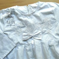 baju anak (4/5/6T) Baju Muslim Gamis Anak TK Putih Bahan Katun 4 5 6
