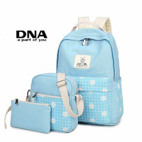 Jual Promo Murah Tas Ransel 3 IN 1 Motif Bunga Cantik Kanvas Premium Baru Murah