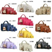 Jual PROMO TURUN HARGA Tas Bag Impor Wanita Korea 4in1 / Handbag Teddy bear Murah
