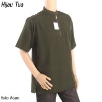 BAJU MUSLIM PRIA LENGAN PENDEK BAJU KOKO WARNA HIJAU