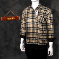 Jual FLA19 - OBRAL Kemeja Flanel Premium Lengan Panjang Pria Casual Grosir Murah