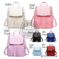 Jual B324 Tas Backpack Ransel Korea Import wanita leather premium quality Murah