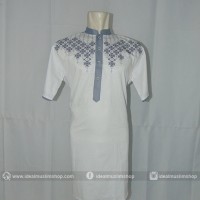 Gamis Pakistan Tunik Square Lengan Pendek Al-Jami | Gamis Ikhwan