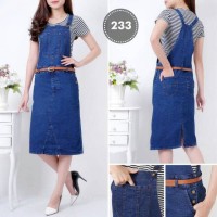 Overall rok 233 bahan jeans sudah dapat kaos dalaman dan tali gesper