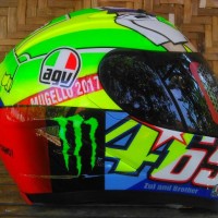helm replika Rossi mugello 2017 , airbrush kyt vendetta2
