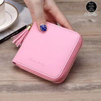 Jual Dompet Wanita Korea Import Mini Tassel Rumbai Wallet Fashion Cewek Murah
