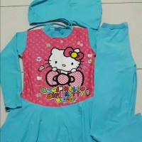 Jual Baju Renang Muslim Anak SD Gambar/hello kitty/size-M-L-XL Murah