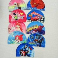 Jual topi renang anak SPIDERMAN CARS CAPTAIN AMERICA FROZEN TRANSFORMER Murah