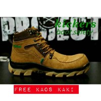 Jual SEPATU BOOTS SAFETY KICKERS WARNA TAN Murah