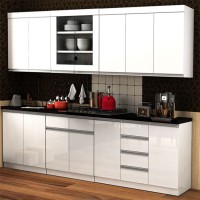 Lemari Dapur Satu Set Modern Minimalis Holland White Glossy