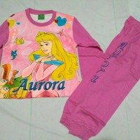 Baju tidur anak piyama karakter princess aurora Hong