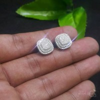 TERBARU Anting Emas Putih Full Berlian Eropa Natural Diamond