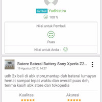 Batere Baterai Battery Sony Xperia Z2 Compact/Z2 Mini/ Sony Xperia A2