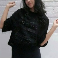 Jual BAJU WANITA ATASAN BLOUSE DRESS SWITER CROOPE JARING | CROP JARING | Murah