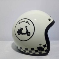 Helm retro merk Igloo - helm bogo motif classic bike since 1957