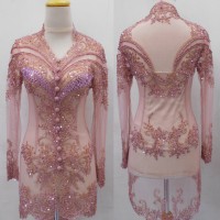 CC.019nude Atasan Kebaya Lengan Panjang + Kemben Si