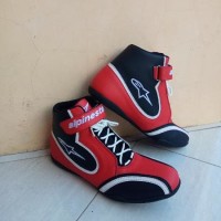 sepatu drag alpinestars merah hitam new murah berkualitas
