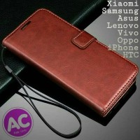 Jual Flip Cover Samsung Galaxy C9 Pro Leather Wallet Case Premium Murah