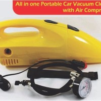 2 in 1 Tire Inflator Pump Air Compressor Portable Car Vacuum Cleaner