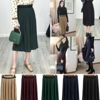 Jual Produkimpor Celine Pleated Skirt(#692)/Rok Midi/Rok Kerja Hotsale Murah