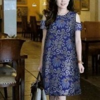 Jual new dress batik brownies Murah