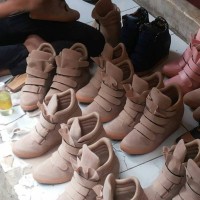 Jual sneaker wedges dalam - cappucino Murah