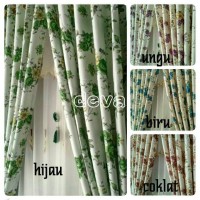 Jual SHABBY MAWAR GORDEN BLACKOUT SATIN IMPORT Murah