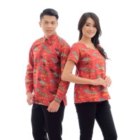 CPK142b Batik Couple Seragam Remaja Sarimbit Baju Kemeja Wanita Murah