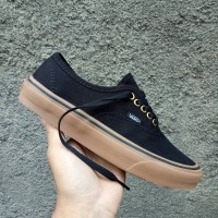 SEPATU VANS AUTHENTIC BLACK GUM RING GOLD PREMIUM DT BNIB