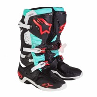 SEPATU CROSS ALPINESTAR TECH10 2016 SE Black Turquoise/BOOTS ELI TOMAC