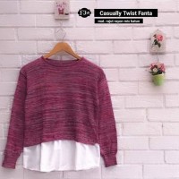 Jual Tunik/Baju Wanita/Baju Atasan/Sabrina/Casualy Twist Fanta Murah