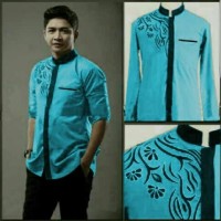 Jual tosca baju Koko lengan panjang bordir tasmatas Murah Murah