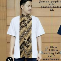 Jual baju koko jumbo lengan pendek tasmatas navy N white Diskon Murah