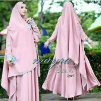 Jual Baju Muslim Wanita Maxi Pashmina Syari Syari Bergo Elsa Mayra Pink Murah