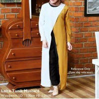 Pakaian Baju Atasan Wanita Blose Fashion LAICA TUNIK MUSTARD Model