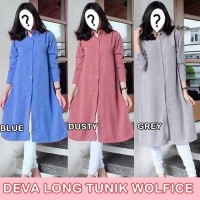 Pakaian Baju Atasan Wanita Blose Fashion DEVA LONG TUNIK WOLFICE Model