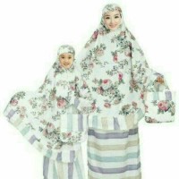 Jual Mukena Katun couple Jepang Bellarose biru Murah