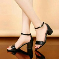 Jual SEPATU SANDAL HIGH HEELS HAK TAHU AD02 HITAM Murah