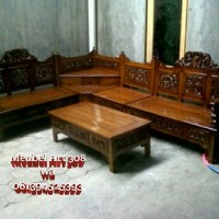 Jual Kursi Tamu Sudut Mahkota (furniture, sofa, nakas, rak, meja, lemari) Murah