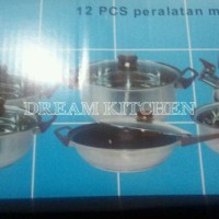 1 Set Peralatan Masak AIRLUX (4 Panci + 1 Penggorengan + 1 Teko)