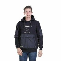Asli Distro...Jaket sweater pria Hoodie-Jaket Kupluk Premium HT hitam